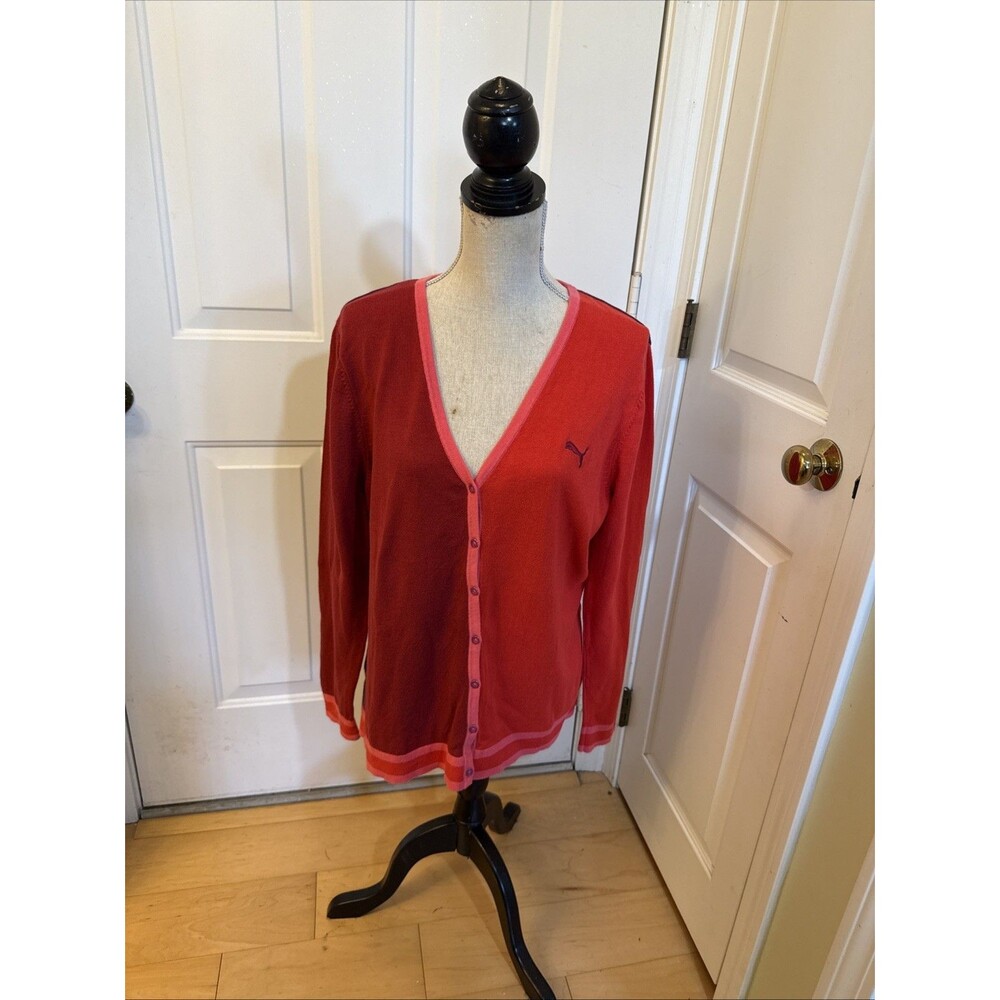 COLORBLOCK COTTON CARDIGAN Puma Golf Longsleeved 100% Cotton Size XL